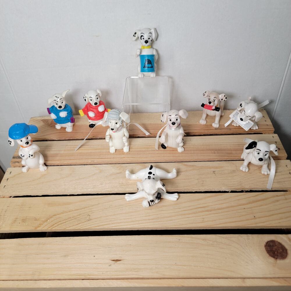 VINTAGE Set of 10 - 1996 Disney 101 Dalmatians McDonald's Happy Meal Toys